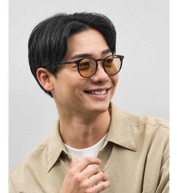  「ボストン型 サングラス | カラーレンズ 鼻パッド 紫外線防止 UVカット ユニセックス」|サングラス|