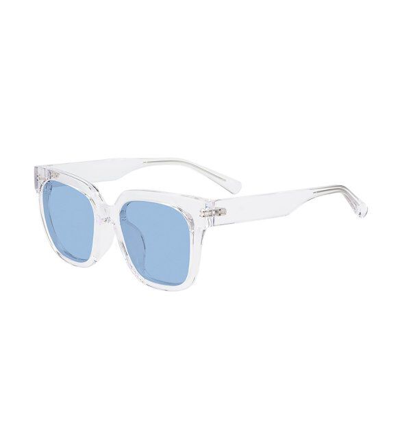  「SUNCUTGlasses/UV100%CUT サングラス ビッグシェイプ  カラーレンズ 紫外線対策 UVカット ユニセックス」|サングラス|