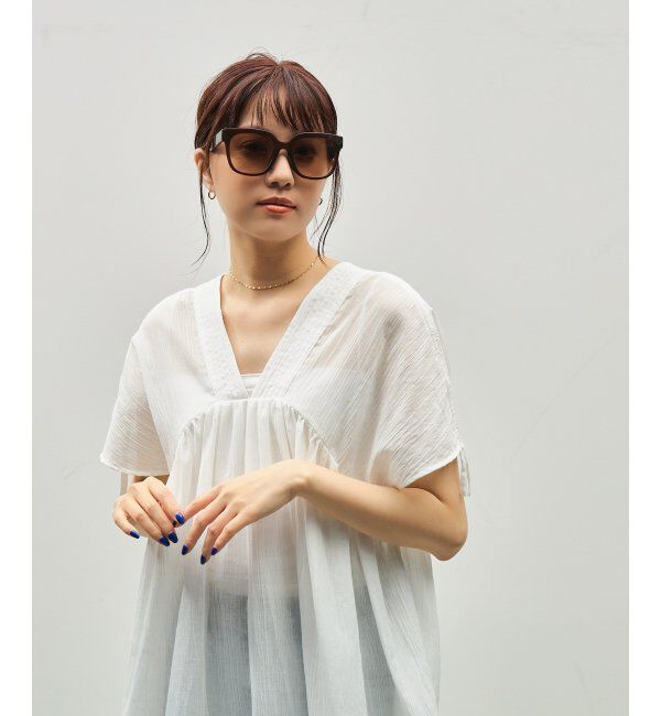  「SUNCUTGlasses/UV100%CUT サングラス ビッグシェイプ  カラーレンズ 紫外線対策 UVカット ユニセックス」|サングラス|