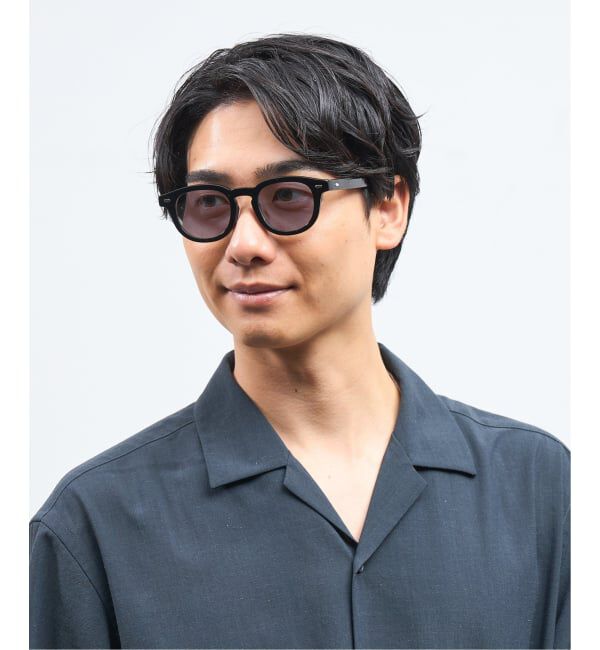  「【WEB限定】調光 サングラス ｜紫外線で色が変わる｜黒縁 紫外線対策 UVカット  」|サングラス|
