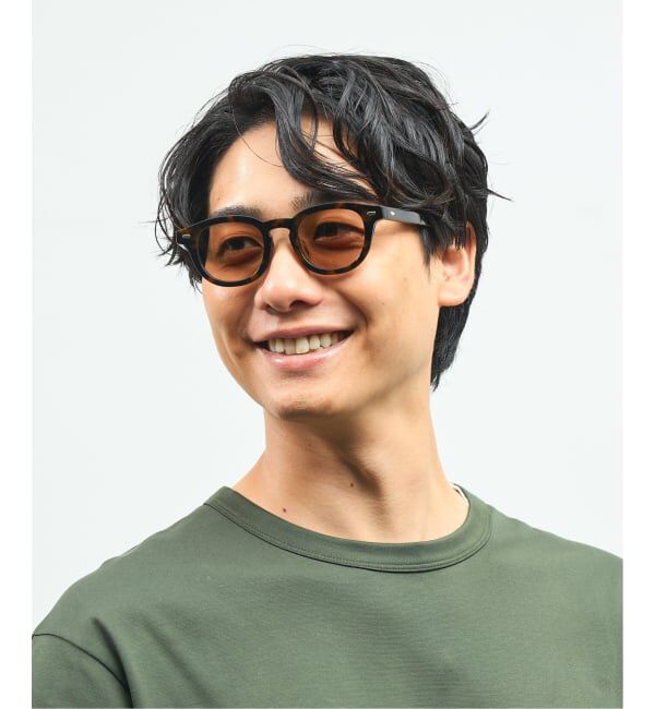  「【WEB限定】調光 サングラス ｜紫外線で色が変わる｜黒縁 紫外線対策 UVカット  」|サングラス|