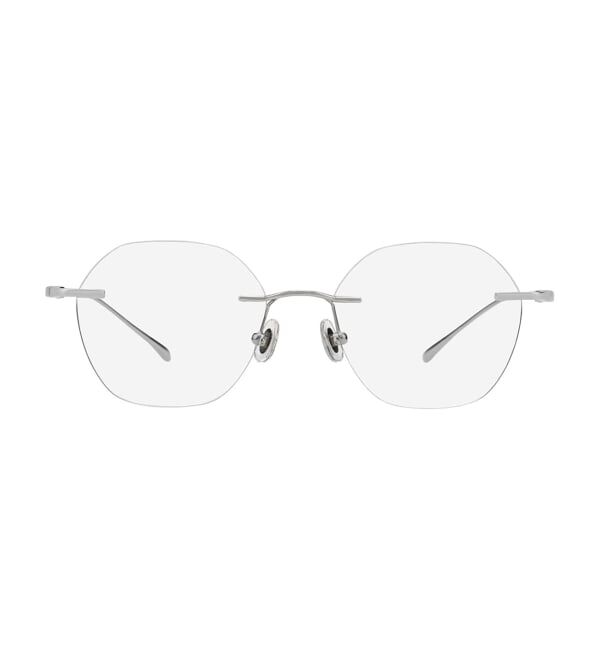  「SUNCUTGlasses/UV100%CUT リムレス サングラス | チタン [度無し専用] カラーレンズ 紫外線対策 UVカット」|サングラス|シルバー1
