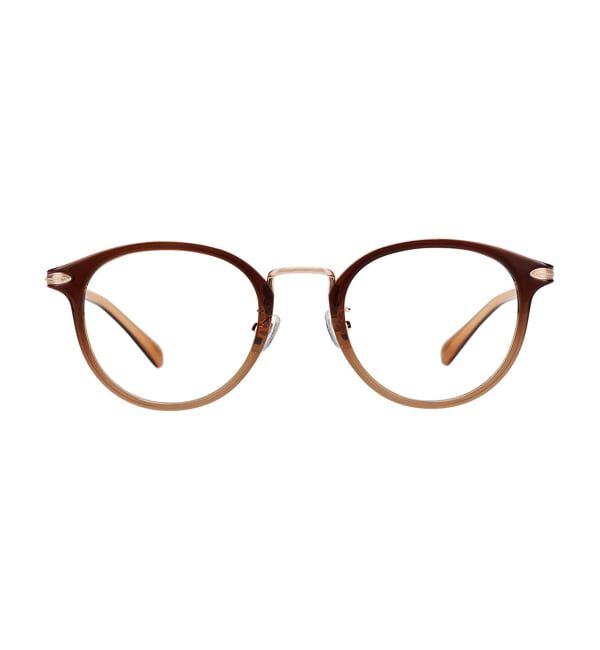  「ボストン型 サングラス | クリアサングラス コンビネーションフレーム UVカット TREND SUNGLASSES」|サングラス|