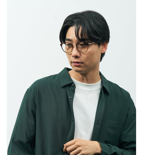  「ボストン型 サングラス | クリアサングラス コンビネーションフレーム UVカット TREND SUNGLASSES」|サングラス|