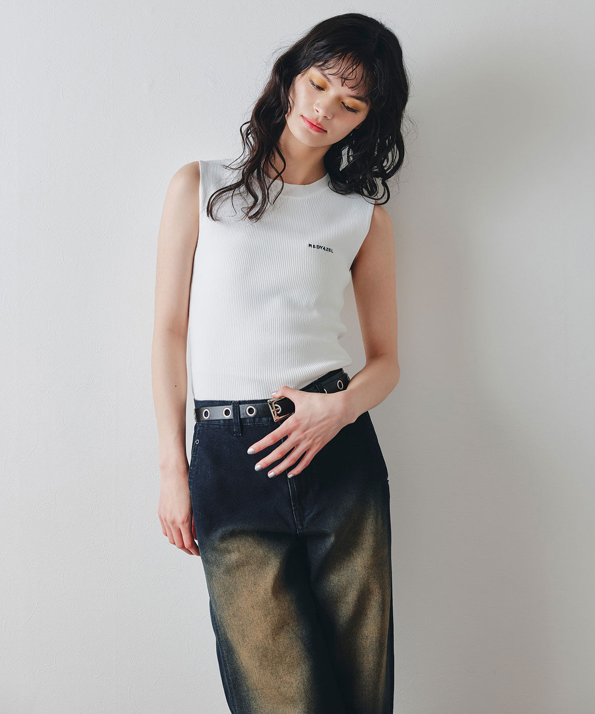 REDYAZEL「ロゴベーシックノースリーブニット」|Tシャツ・カットソー|
