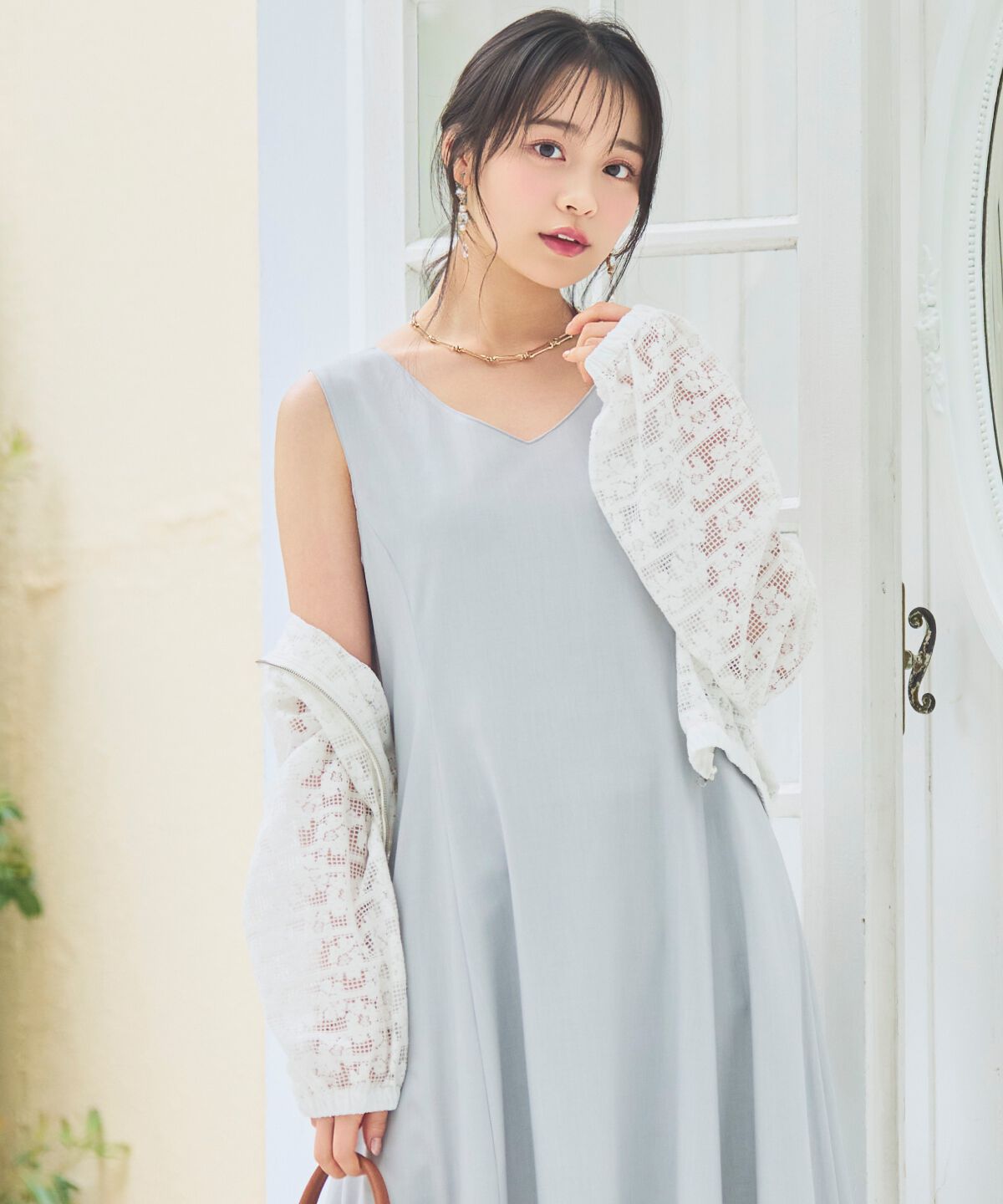 WILLSELECTION「ウォーターフラワープリントリバーシブルワンピース」|ワンピース|