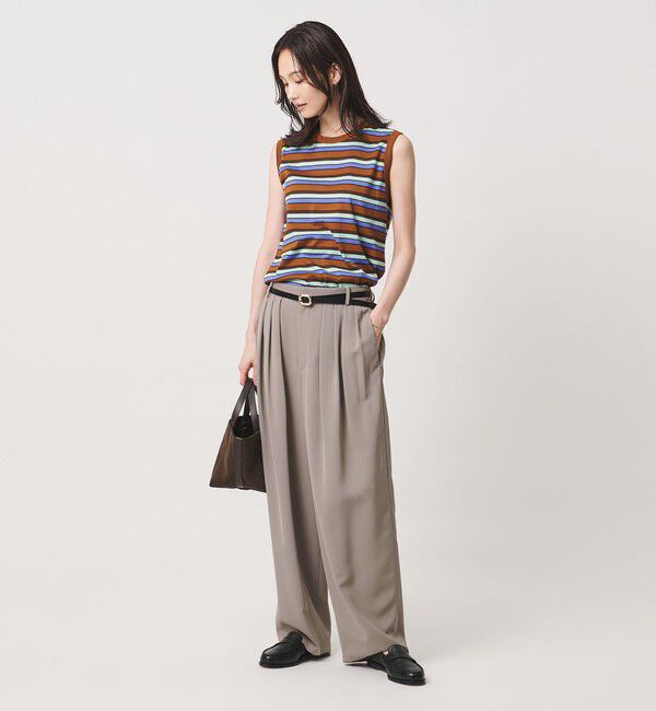 UNITED ARROWS「タック ビッグ ワイドパンツ」|スラックス|