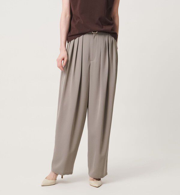 UNITED ARROWS「タック ビッグ ワイドパンツ」|スラックス|
