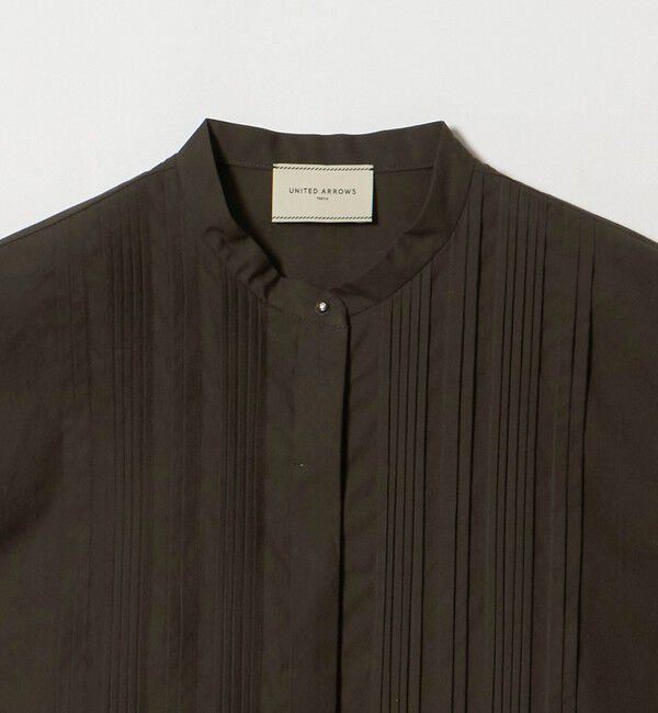 UNITED ARROWS「シルキー ピンタック フレンチスリーブ ブラウス ‐ウォッシャブル‐」|シャツ・ブラウス|
