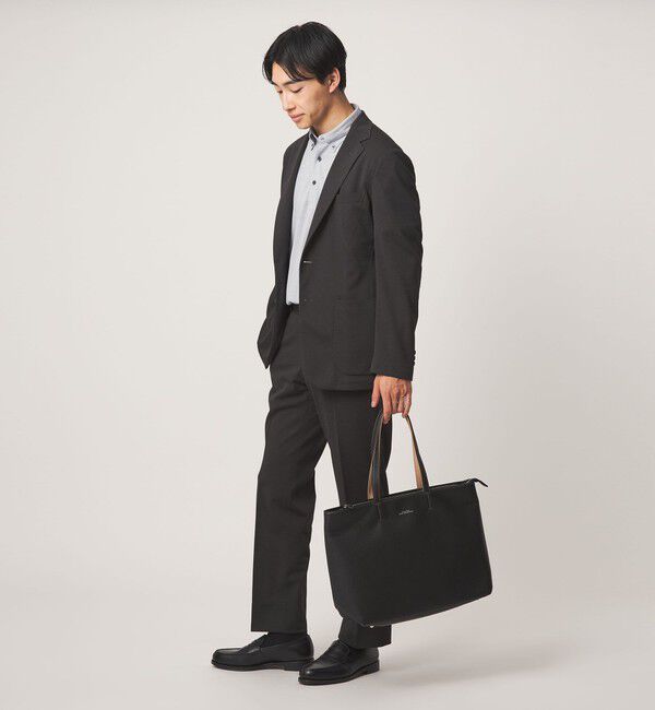 UNITED ARROWS green label relaxing「シボ レザーライク ジップ トート バッグ」|トートバッグ|
