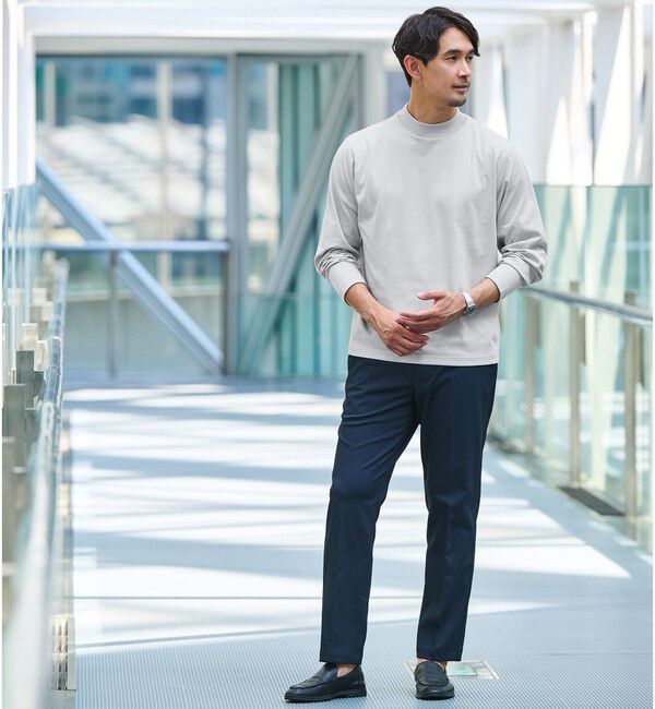 UNITED ARROWS green label relaxing「【WEB限定】JUST fit デイリーモック 長袖 Tシャツ -吸水速乾・抗菌-」|Tシャツ・カットソー|