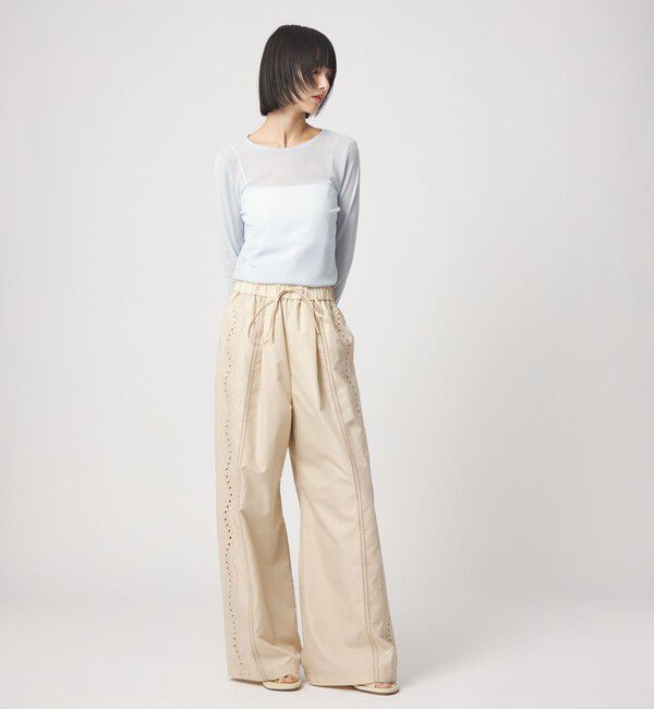 EMMEL REFINES「＜EMMEL REFINES＞EM カットワーク シシュウ パンツ」|チノ|