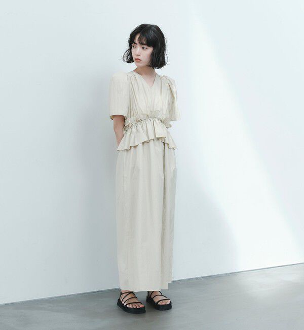 EMMEL REFINES「＜EMMEL REFINES＞EM ウエストフリル パフスリーブ ワンピース」|ワンピース|