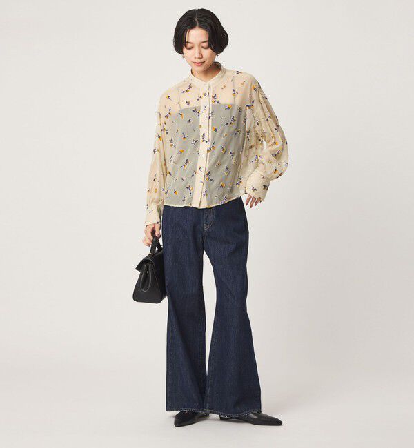 UNITED ARROWS green label relaxing「シアー フラワー シャツ」|シャツ・ブラウス|