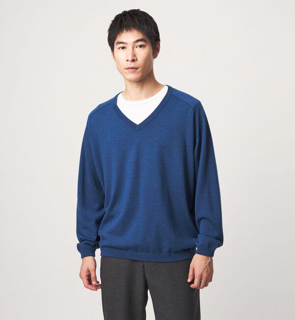 UNITED ARROWS green label relaxing「ウール サドル Vネック ニット」|ニット・セーター|ROYAL