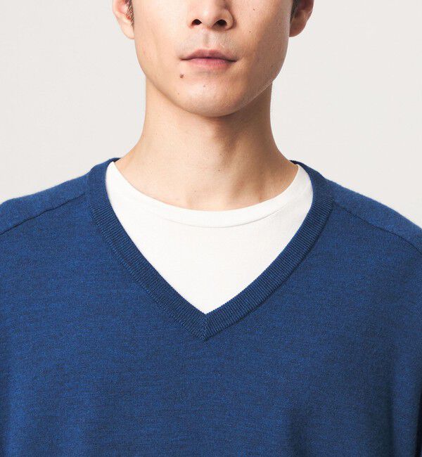 UNITED ARROWS green label relaxing「ウール サドル Vネック ニット」|ニット・セーター|
