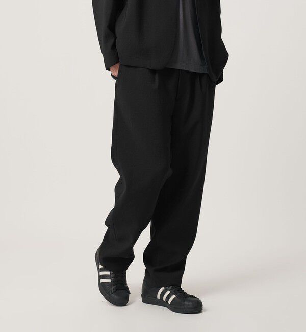 BEAUTY&YOUTH UNITED ARROWS「DUAL PACK 3.0 1プリーツ イージー パンツ NO.8 ヨコストレッチ UVカット ウォッシャブル セットアップ対応」|チノ|