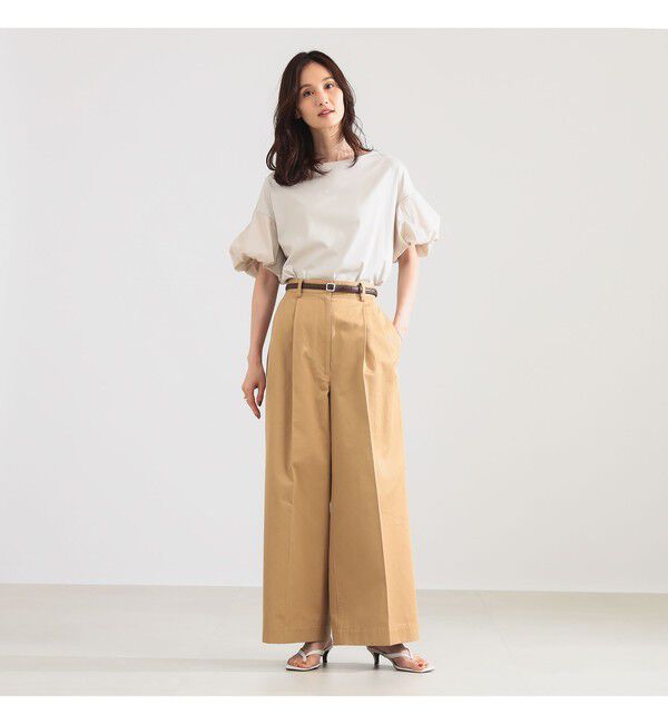 Demi-Luxe BEAMS 「タフタ バルーンスリーブ プルオーバー」|Tシャツ・カットソー|
