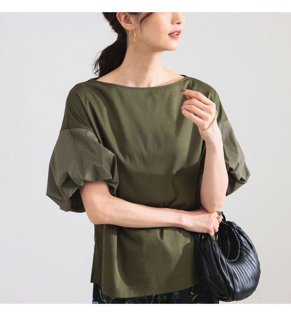 Demi-Luxe BEAMS 「タフタ バルーンスリーブ プルオーバー」|Tシャツ・カットソー|