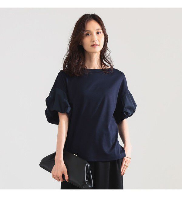 Demi-Luxe BEAMS 「タフタ バルーンスリーブ プルオーバー」|Tシャツ・カットソー|