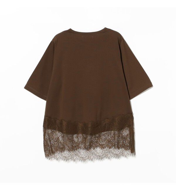 Demi-Luxe BEAMS 「レース 切り替え Tシャツ」|Tシャツ・カットソー|