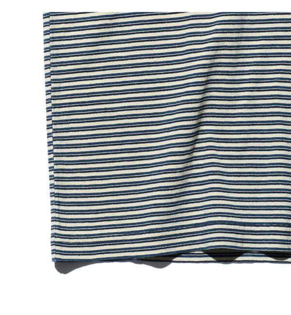 BEAMS PLUS「BEAMS PLUS｜Pocket Tee Indigo Stripe｜ポケットT｜大人カジュアル」|Tシャツ・カットソー|