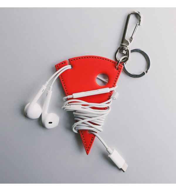 bPr BEAMS「bPr BEAMS / ケーブルホルダー キーホルダー」|キーケース|RED