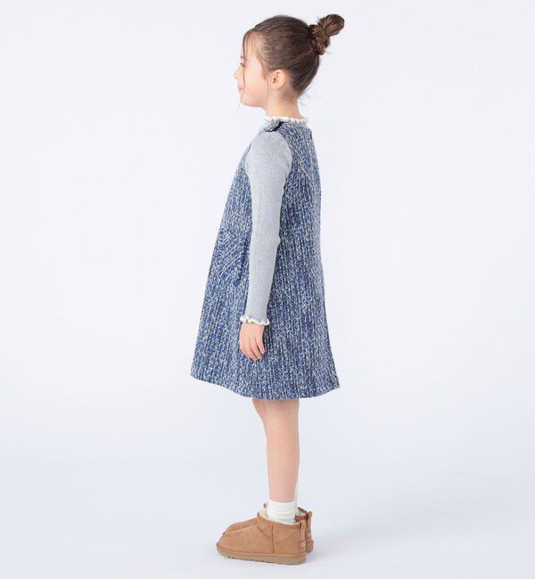 SHIPS KIDS「SHIPS KIDS:100～130cm / ツイード ジャンパー ワンピース」|ワンピース|