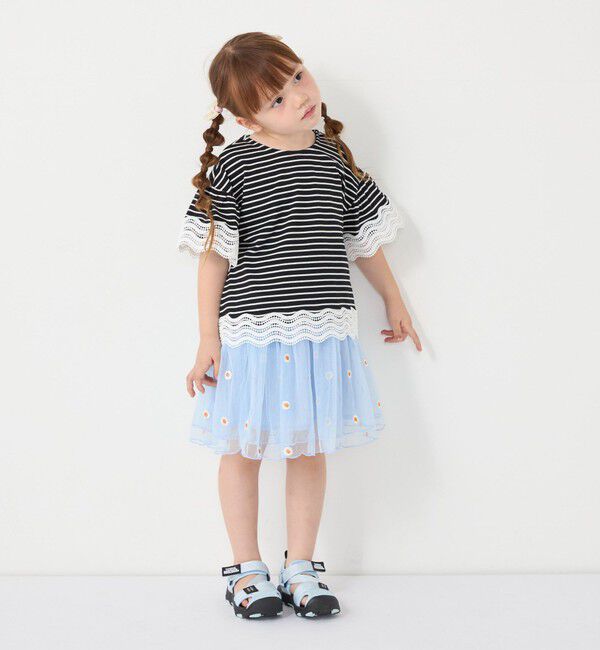 SHIPS Colors 「SHIPS Colors:100～140cm /〈洗濯機可能〉リンク レース Tシャツ◇」|Tシャツ・カットソー|