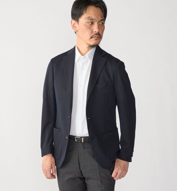 SHIPS「SHIPS:〈FUNCTION〉MADE IN JAPAN ジャージー ライト バスケット ジャケット」|テーラードジャケット|