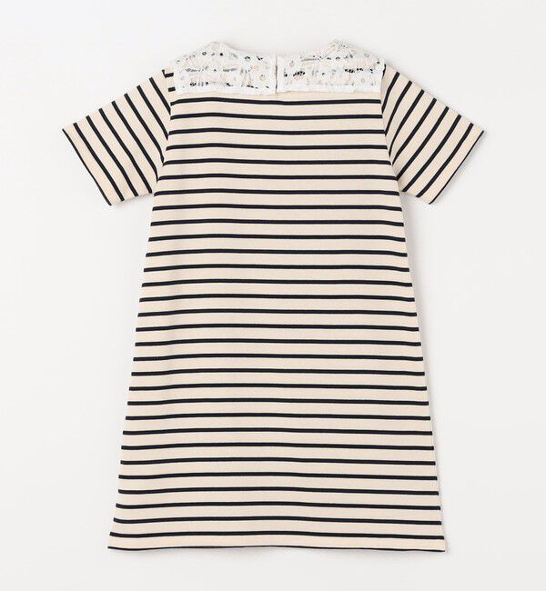 SHIPS any「SHIPS any: レース カラー リボン 半袖 Tシャツ ワンピース <KIDS>」|ワンピース|