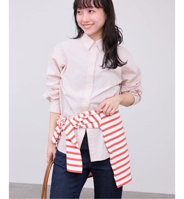 SLOBE IENA「Wash Cotton Color シャツ」|シャツ・ブラウス|ピンク