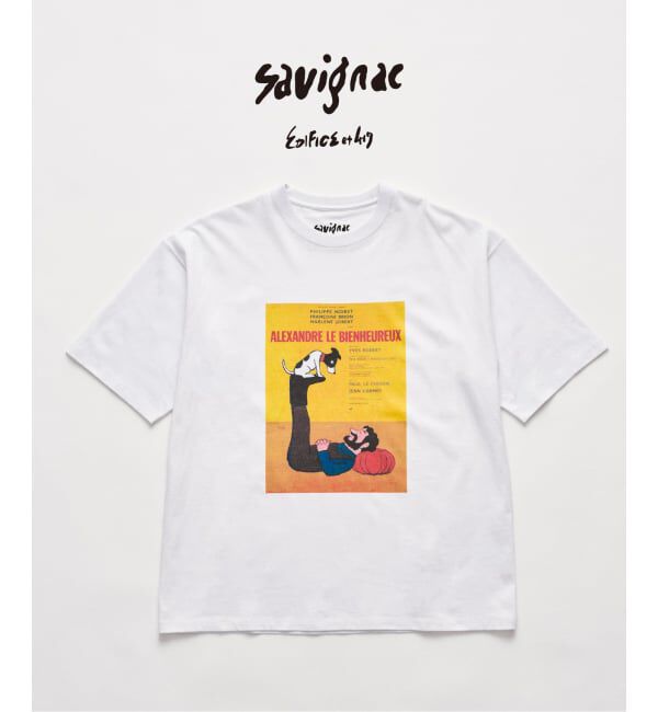 417 EDIFICE「追加｜SAVIGNAC&times;417 グラフィックTシャツ」|Tシャツ・カットソー|ホワイト