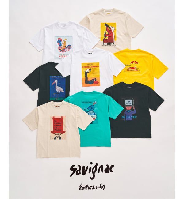 417 EDIFICE「追加｜SAVIGNAC&times;417 グラフィックTシャツ」|Tシャツ・カットソー|