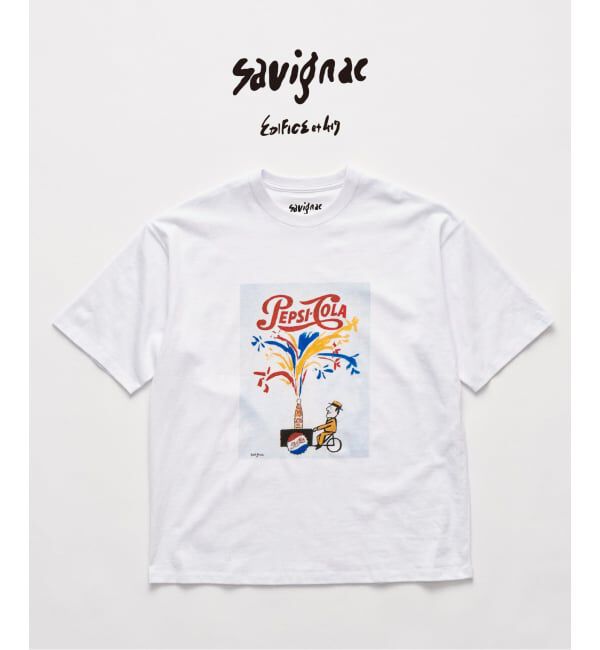 417 EDIFICE「追加｜SAVIGNAC&times;417 グラフィックTシャツ」|Tシャツ・カットソー|ホワイト A