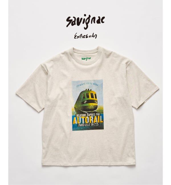 417 EDIFICE「追加｜SAVIGNAC&times;417 グラフィックTシャツ」|Tシャツ・カットソー|ナチュラル B