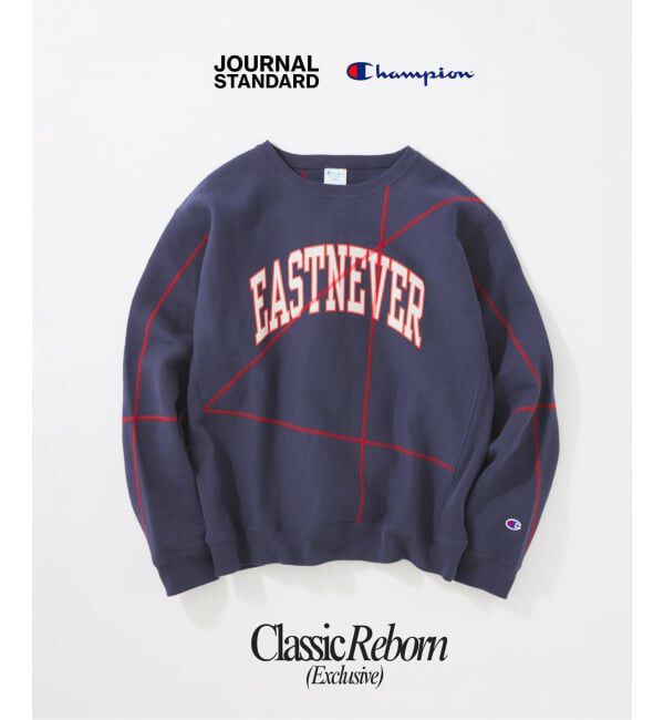 JOURNAL STANDARD「CHAMPION / チャンピオン for JS ステッチ プリント スウェット」|スウェット・ジャージ|ネイビー