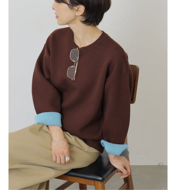 JOURNAL STANDARD relume「《WEB限定追加予約 / 新色》ダブルニットコントラストプルオーバー」|ニット・セーター|
