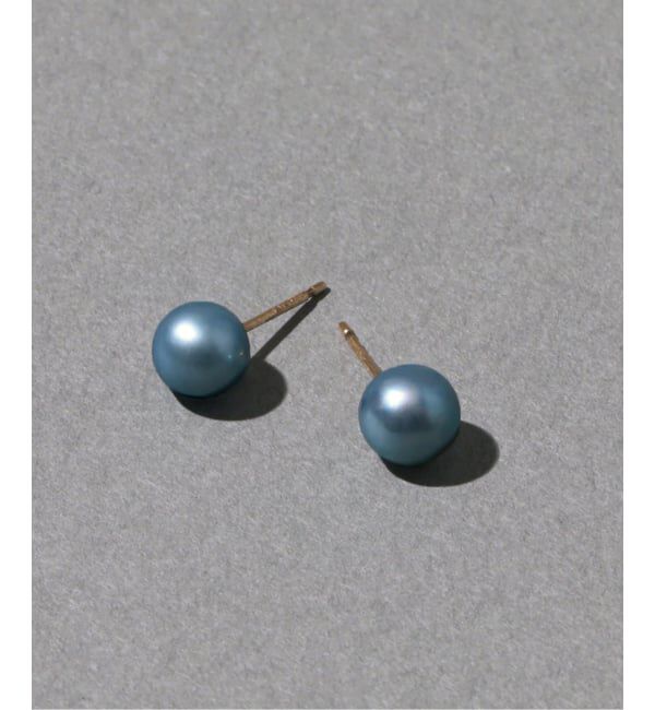 Lilas by Spick&Span「インディゴパール1粒ピンピアス K10(両耳)」|ピアス|