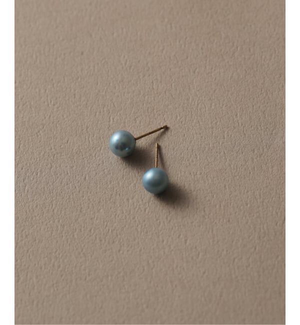 Lilas by Spick&Span「インディゴパール1粒ピンピアス K10(両耳)」|ピアス|