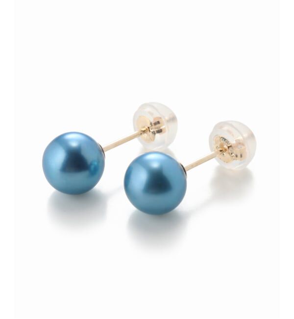 Lilas by Spick&Span「インディゴパール1粒ピンピアス K10(両耳)」|ピアス|