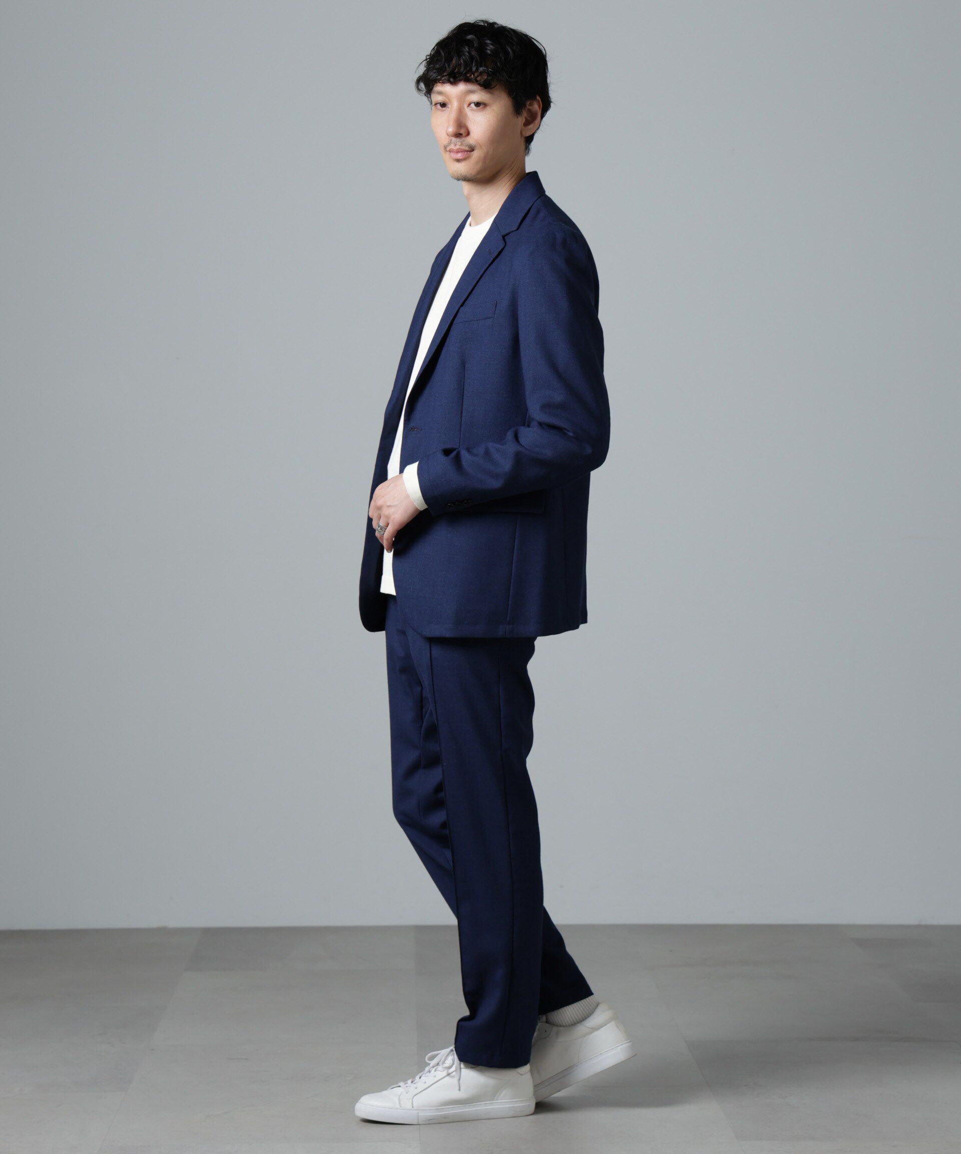 nano･universe「｢N JACKET PREMIUM｣RENU(R)ｳｰﾙ混洗えるｻｷｿﾆｰｼﾞｬｹｯﾄ(ｾｯﾄｱｯ 」|スーツ|