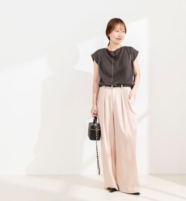 NOLLEY'S sophi「《セットアップ対応》ウォッシャブルバイオツイルタックワイドパンツ」|その他|