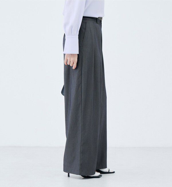 NOLLEY'S sophi「《セットアップ対応》ウォッシャブルバイオツイルタックワイドパンツ」|その他|