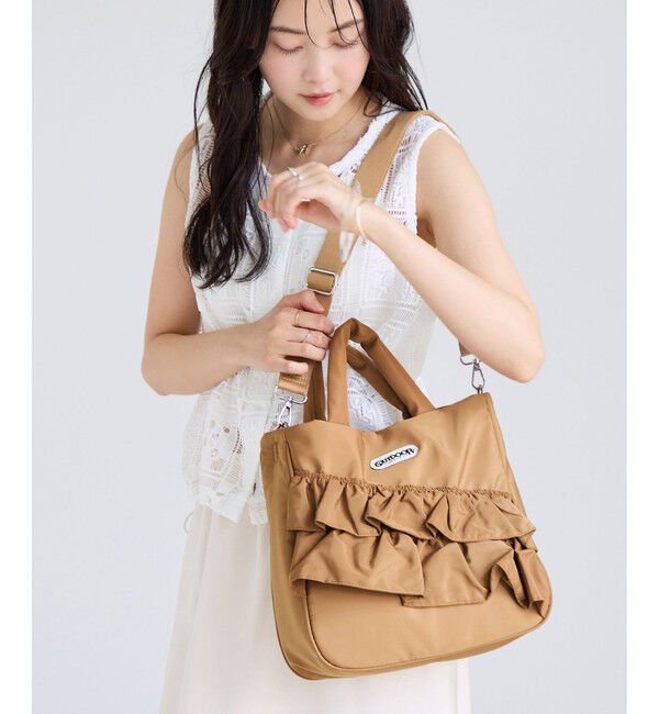 VIS「WEB限定追加【OUTDOOR PRODUCTS】VIS別注2WAYフリルトートバッグ」|トートバッグ|