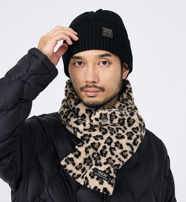ABAHOUSE「【TAION / タイオン】MOUNTAIN リバーシブル ダウンボアマフラー」|マフラー|ブラック系その他1