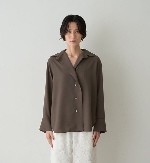 qualite「ドレープレギュラーシャツ」|シャツ・ブラウス|