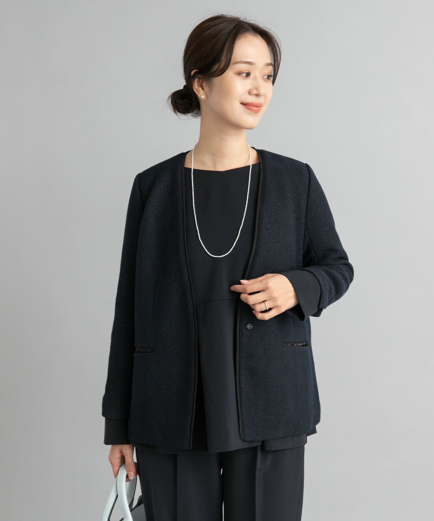 URBAN RESEARCH DOORS「ツィードVネックロングジャケット」|その他|