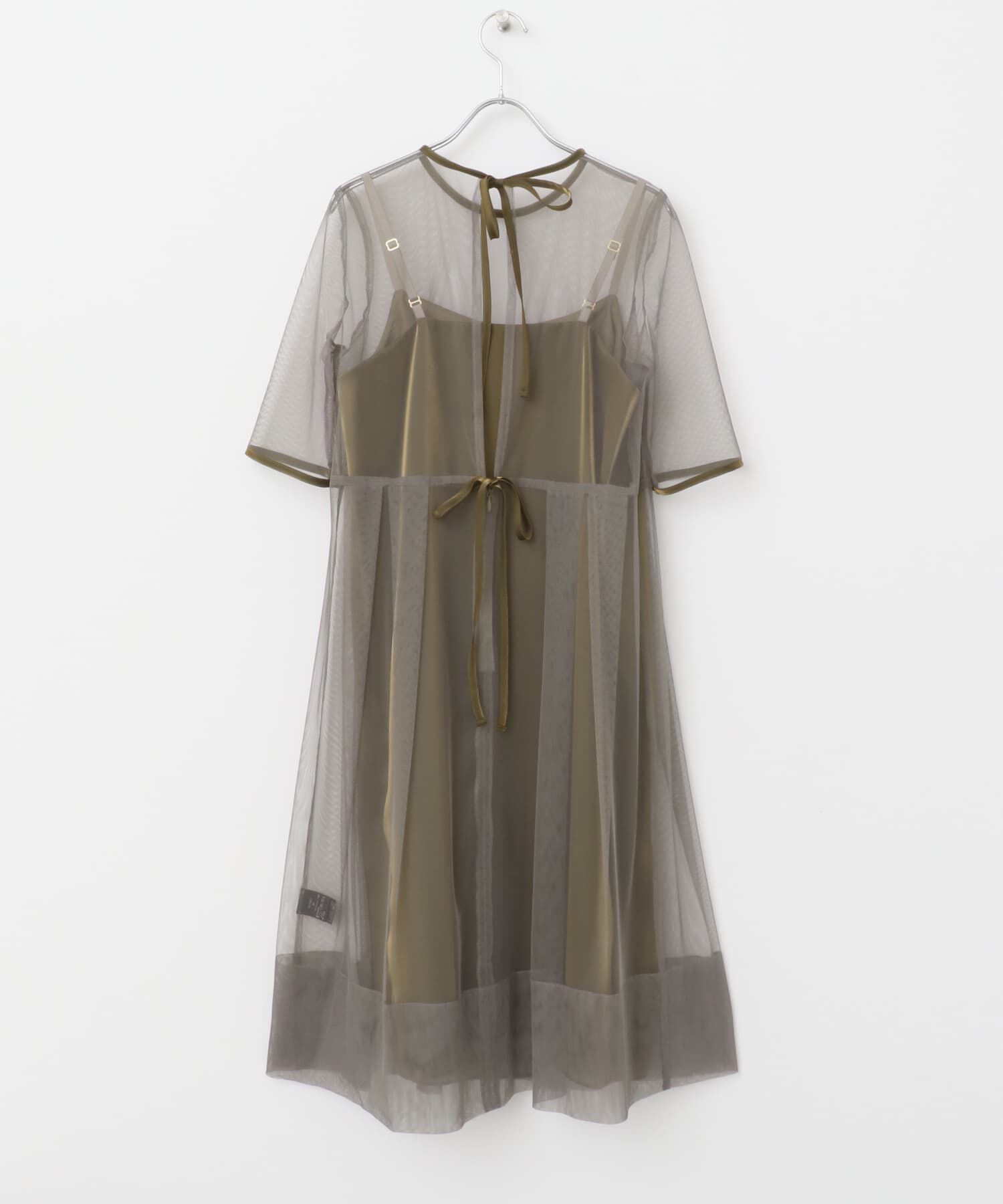 URBAN RESEARCH ROSSO「kaene　シャンブレーキャミドッキングドレス(sh)」|ワンピース|