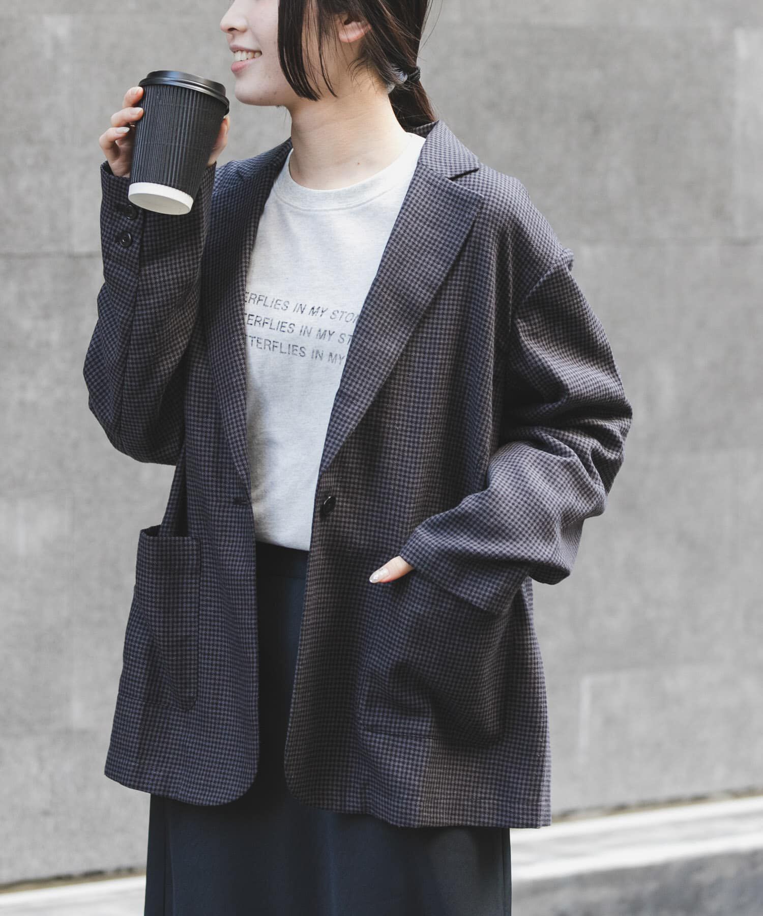 URBAN RESEARCH DOORS「FORK&SPOON　ヘンプブレンドテーラードジャケット」|その他|グレー系その他